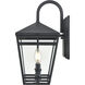 Seager 2 Light 16.13 inch Textured Black Outdoor Wall Sconce